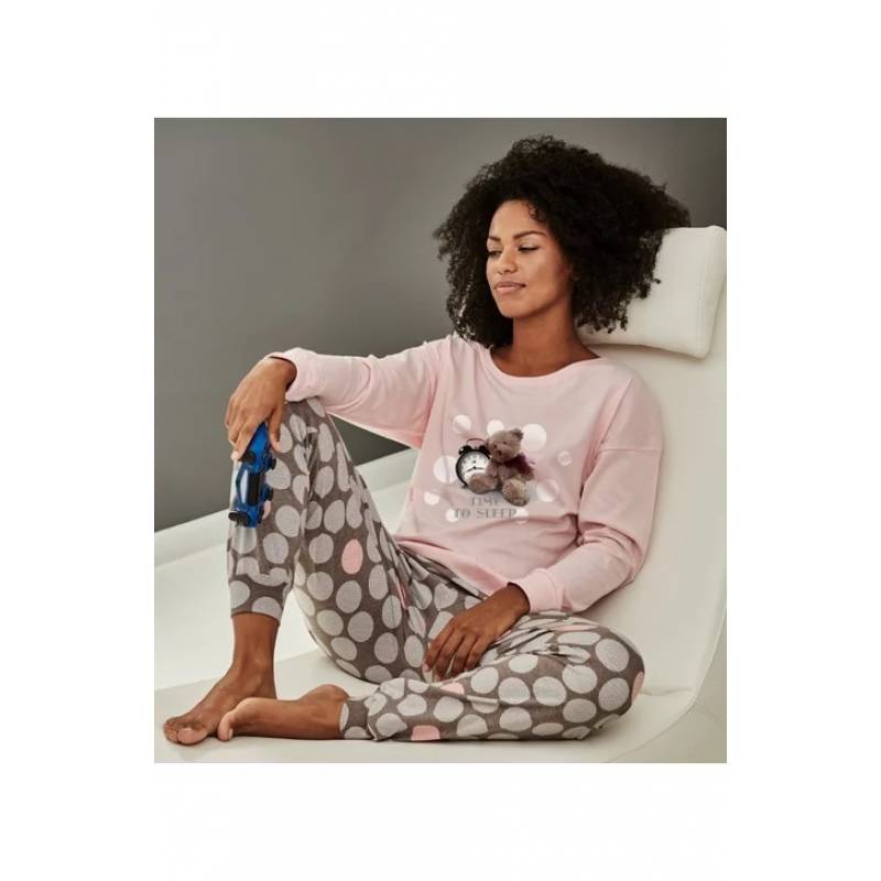 Pijama dama colectia mama-fiica Cornette Time to sleep 2