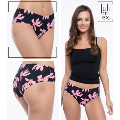Chilot clasici fara cusaturi cu imprimeu roz floral Julimex