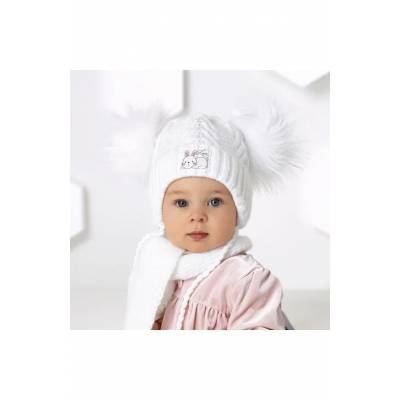 Set caciula si fular pentru bebelusi 0-1 luna  AJS 44-400