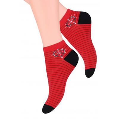 Sosete scurte SUMMER S114 rosu/carma